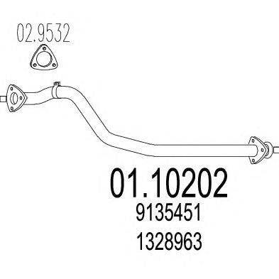 Труба выхлопного газа MTS 01.10202