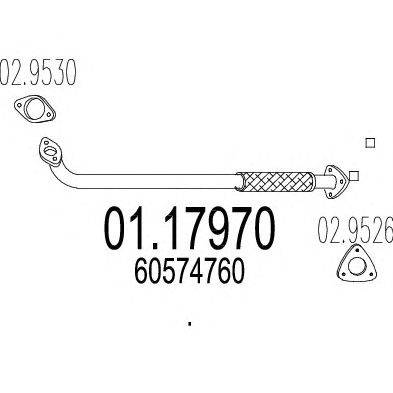 Труба выхлопного газа MTS 01.17970