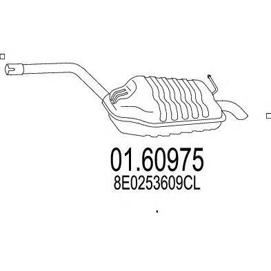 Глушитель выхлопных газов конечный MTS 01.60975