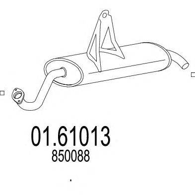 Глушитель выхлопных газов конечный MTS 01.61013
