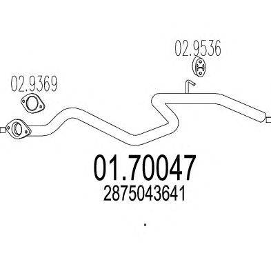 Труба выхлопного газа MTS 01.70047