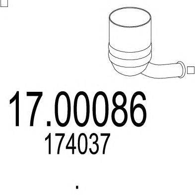 Сажевый / частичный фильтр, система выхлопа ОГ MTS 17.00086