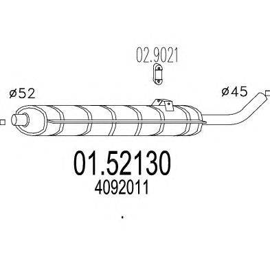 Средний глушитель выхлопных газов CISAM 290508