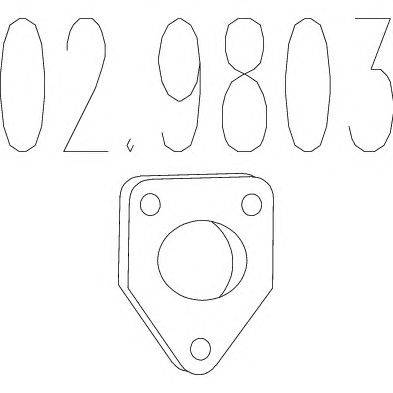 Прокладка, труба выхлопного газа MTS 02.9803