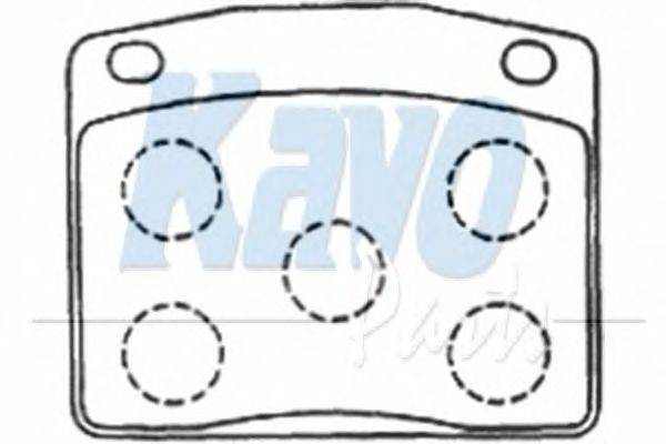 Комплект тормозных колодок, дисковый тормоз KAVO PARTS BP-2048