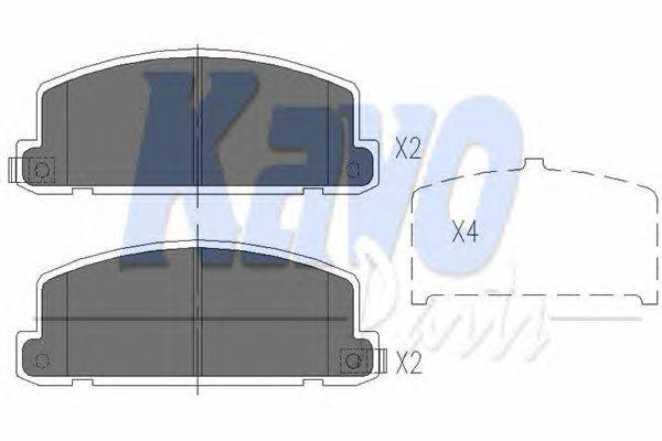 Комплект тормозных колодок, дисковый тормоз KAVO PARTS KBP-3506