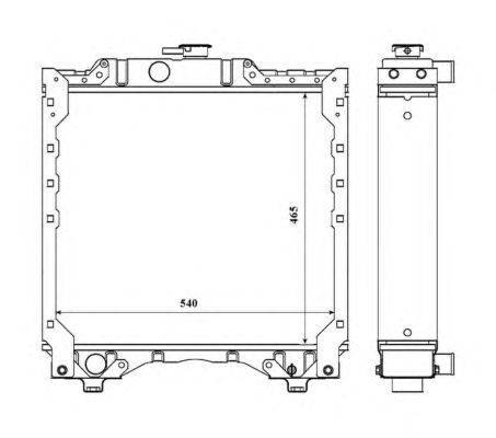 Радиатор, охлаждение двигателя NRF 58405