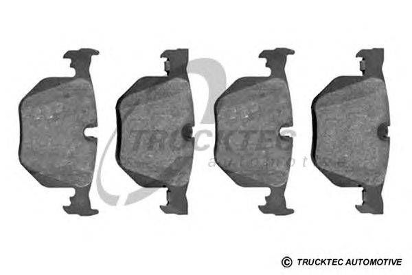 Комплект тормозных колодок, дисковый тормоз TRUCKTEC AUTOMOTIVE 08.34.105
