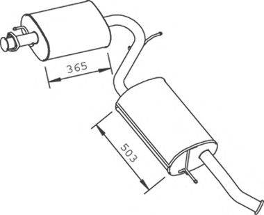 Средний / конечный глушитель ОГ DINEX 33326