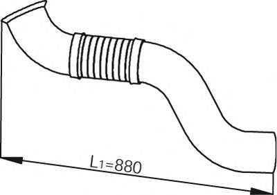 Труба выхлопного газа DINEX 53152
