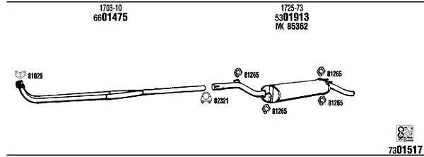 Система выпуска ОГ WALKER PE10031