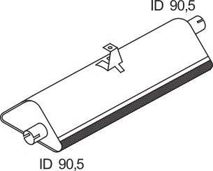 Средний / конечный глушитель ОГ DINEX 68301