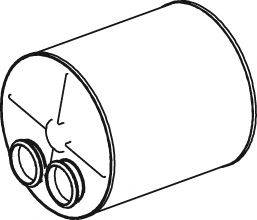 Средний / конечный глушитель ОГ DINEX 24354