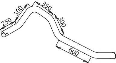 Труба выхлопного газа DINEX 50664
