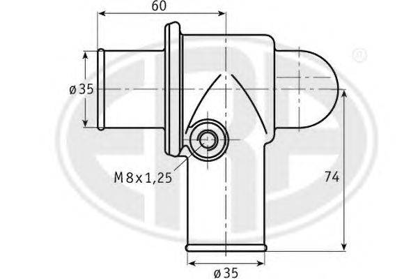 Термостат, охлаждающая жидкость ERA 350127