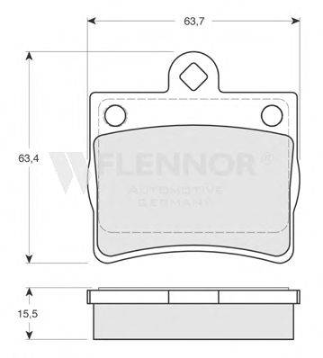 Комплект тормозных колодок, дисковый тормоз FLENNOR FB210202