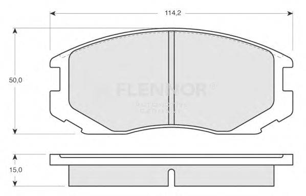 Комплект тормозных колодок, дисковый тормоз FLENNOR FB210216