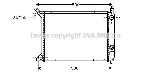 Радиатор, охлаждение двигателя AVA QUALITY COOLING AU2095