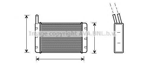 Теплообменник, отопление салона AVA QUALITY COOLING AU6061