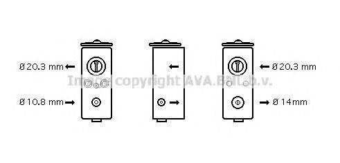 Расширительный клапан, кондиционер AVA QUALITY COOLING CR1082