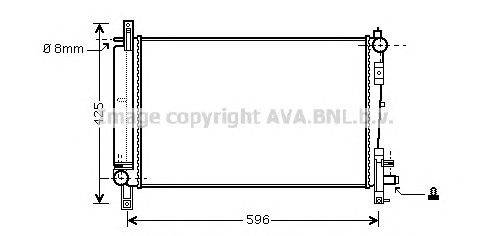 Радиатор, охлаждение двигателя AVA QUALITY COOLING CR2080