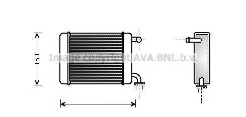 Теплообменник, отопление салона AVA QUALITY COOLING DN6072