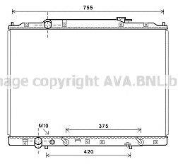 Радиатор, охлаждение двигателя AVA QUALITY COOLING HD2267