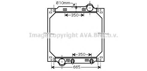 Радиатор, охлаждение двигателя AVA QUALITY COOLING ME2222