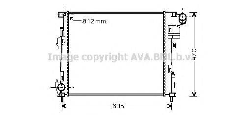 Радиатор, охлаждение двигателя AVA QUALITY COOLING RT2427