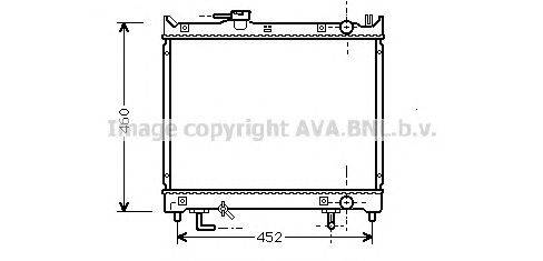 Радиатор, охлаждение двигателя AVA QUALITY COOLING SZ2045