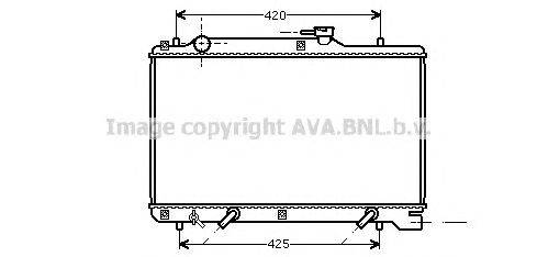 Радиатор, охлаждение двигателя AVA QUALITY COOLING SZ2048