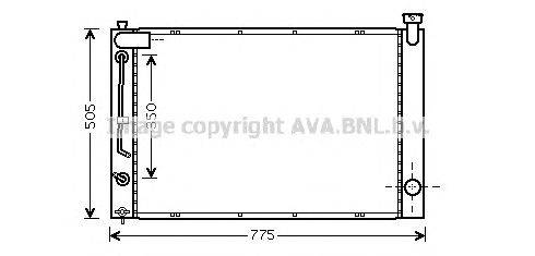 Радиатор, охлаждение двигателя AVA QUALITY COOLING TO2425