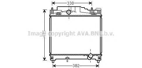 Радиатор, охлаждение двигателя AVA QUALITY COOLING TO2502