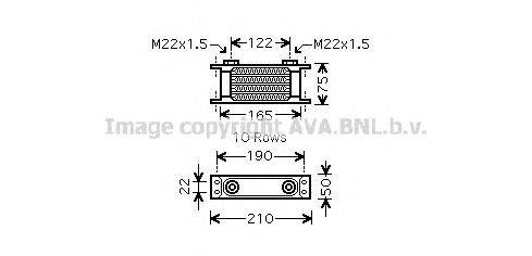 масляный радиатор, двигательное масло AVA QUALITY COOLING UV3131