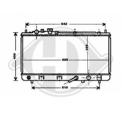 Радиатор, охлаждение двигателя DIEDERICHS 8561707