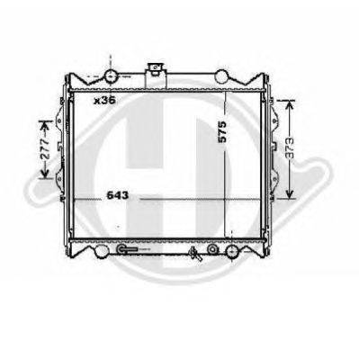 Радиатор, охлаждение двигателя DIEDERICHS 8668290