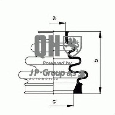 Комплект пылника, приводной вал JP GROUP QJB837