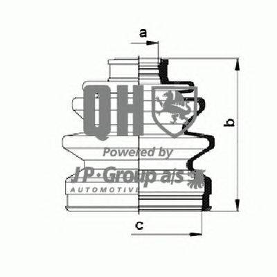 Комплект пылника, приводной вал JP GROUP QJB632