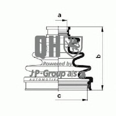 Комплект пылника, приводной вал JP GROUP QJB771