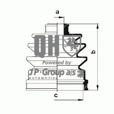 Комплект пылника, приводной вал JP GROUP QJB270