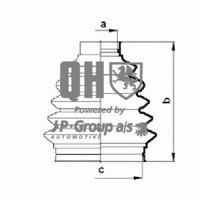 Комплект пылника, приводной вал JP GROUP QJB905
