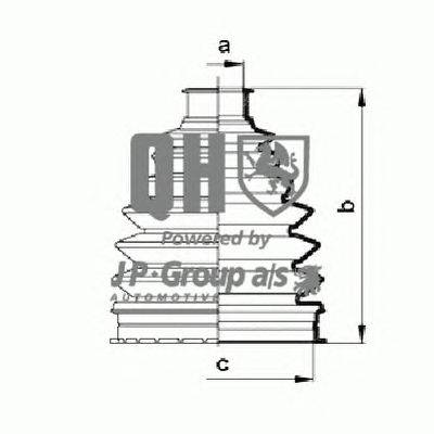 Комплект пылника, приводной вал JP GROUP QJB913