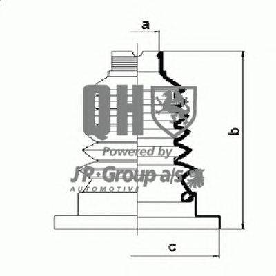 Комплект пылника, приводной вал JP GROUP QJB943