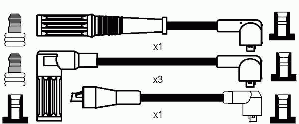 Комплект проводов зажигания NGK 3666