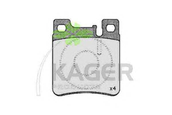 Комплект тормозных колодок, дисковый тормоз KAGER 21305
