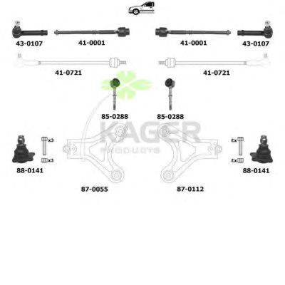 Подвеска колеса KAGER 800294