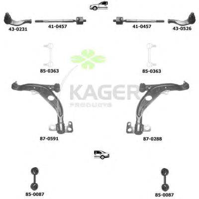 Подвеска колеса KAGER 800514