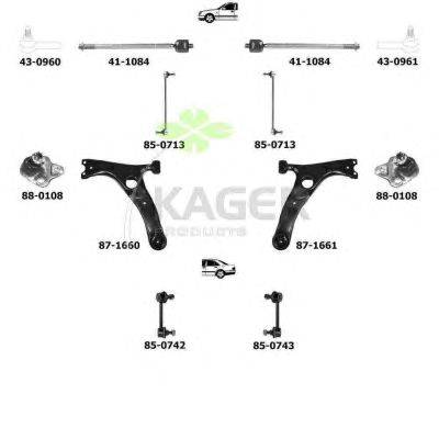 Подвеска колеса KAGER 801010