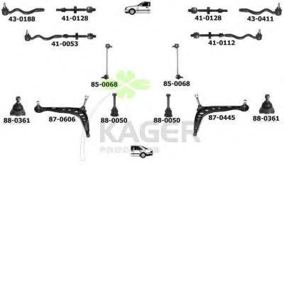 Подвеска колеса KAGER 801079