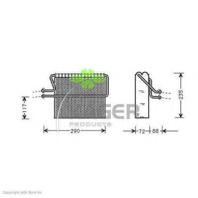 Испаритель, кондиционер KAGER 94-5747